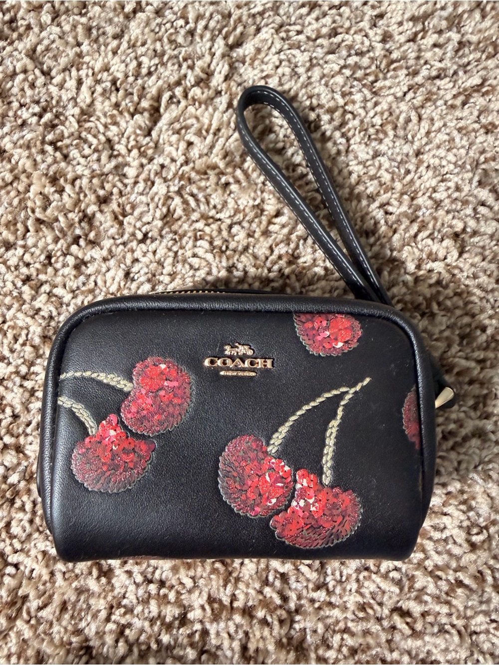 COACH Black Cherry Wristlet
